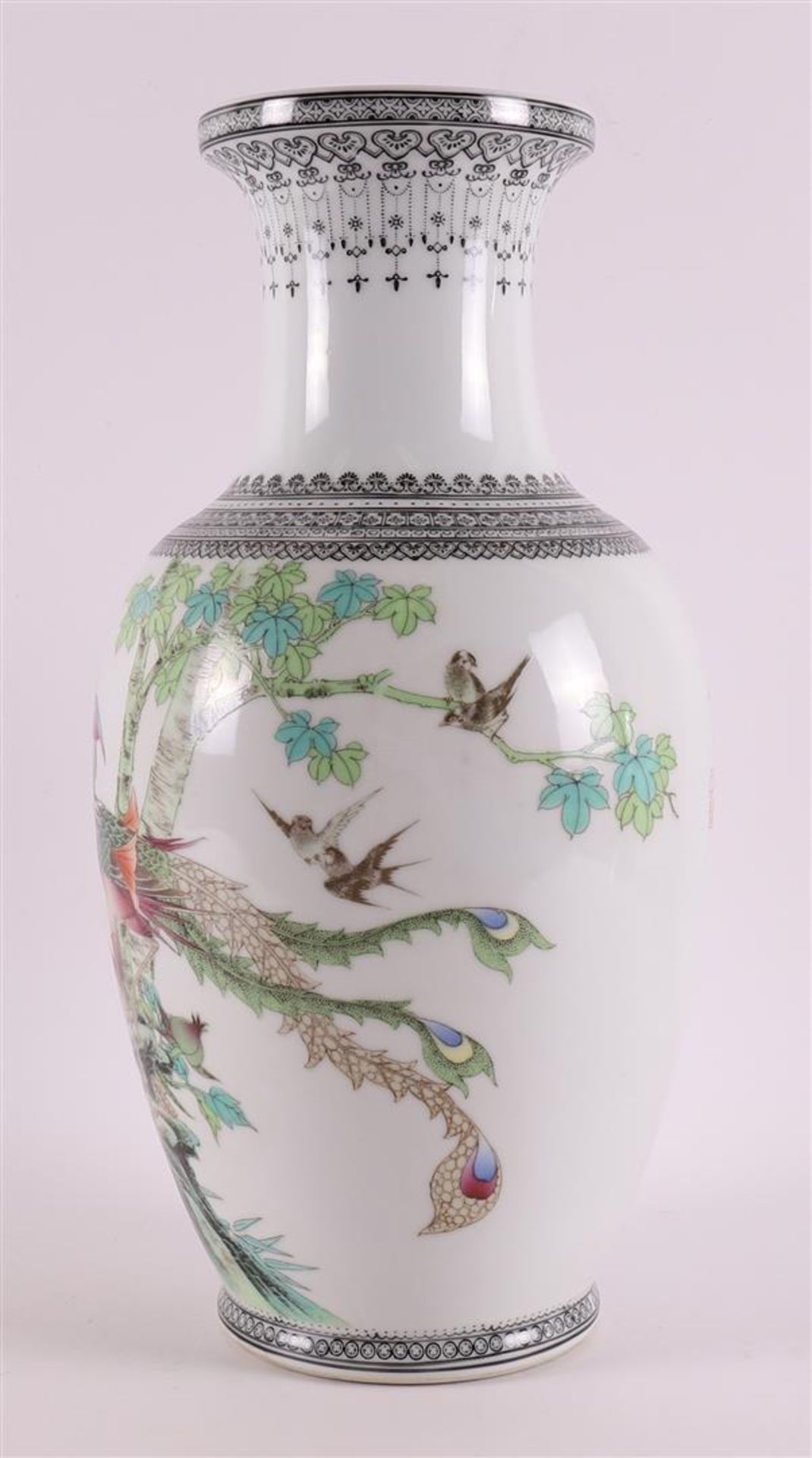 A baluster-shaped porcelain vase, China, Republic, 20th century. - Image 4 of 7