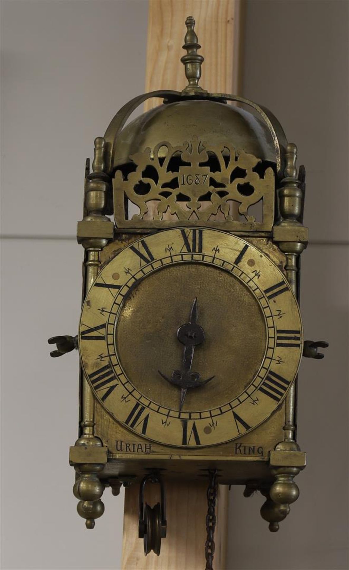 A lantern clock, England 18th century. - Image 2 of 2