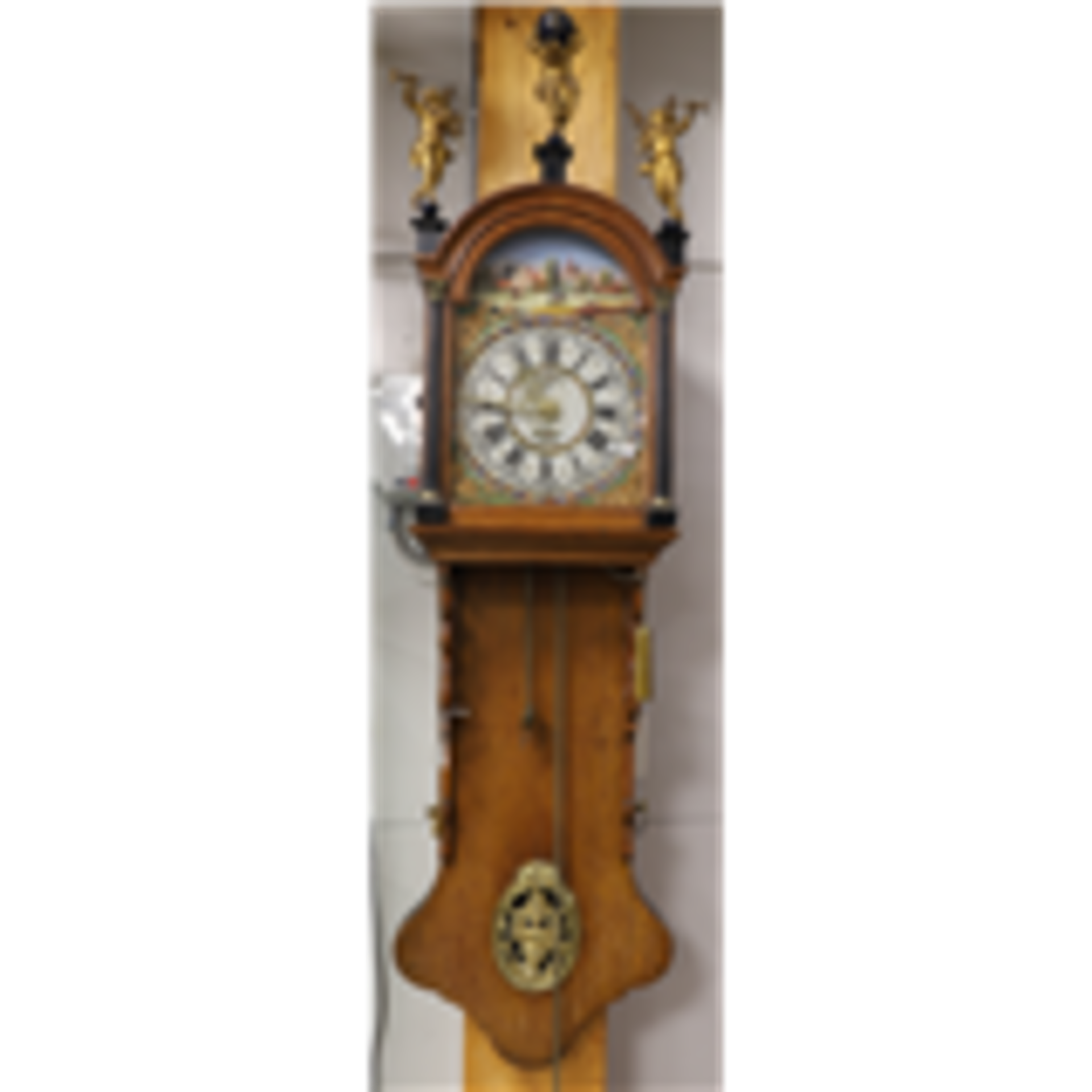 A Frisian tail clock, Friesland, mid 19th century.