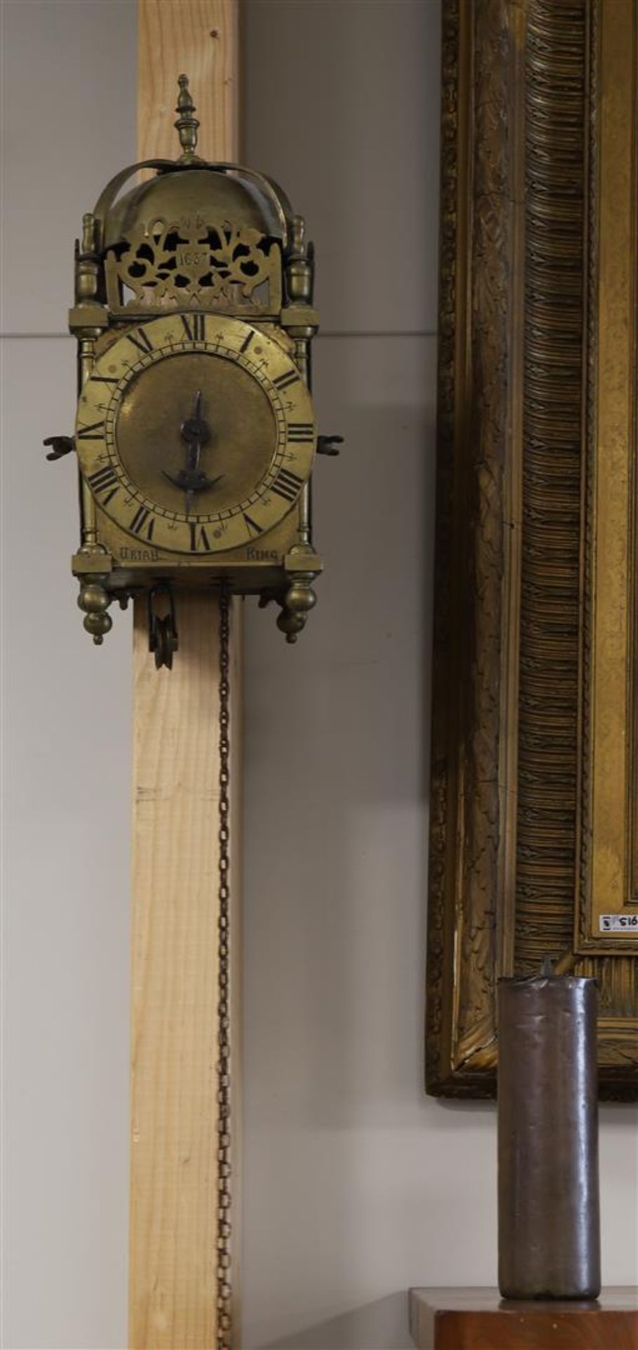 A lantern clock, England 18th century.