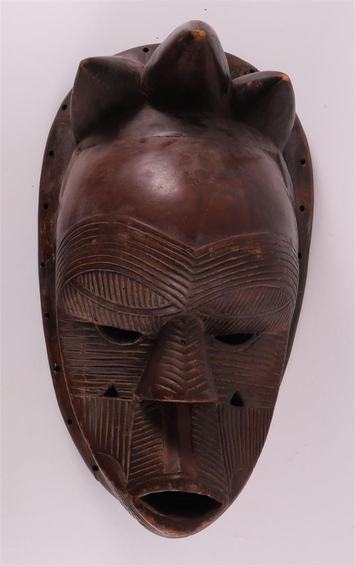 Ethnographic/tribal. A wooden mask, Basonge, Congo, Africa, 2nd half of the 20th