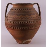 A stoneware vase, 19th century.