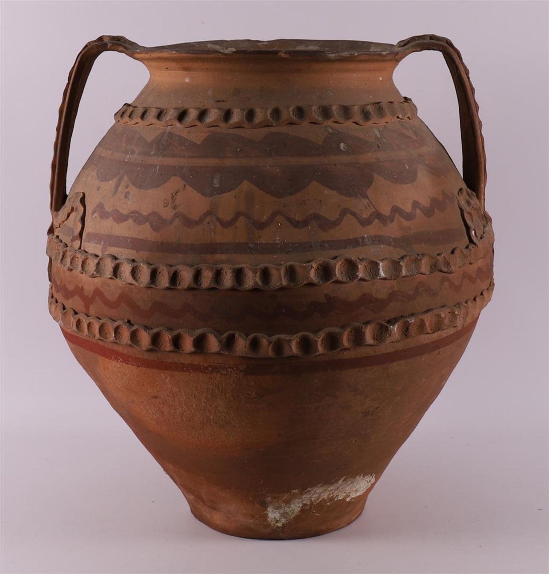 A stoneware vase, 19th century.