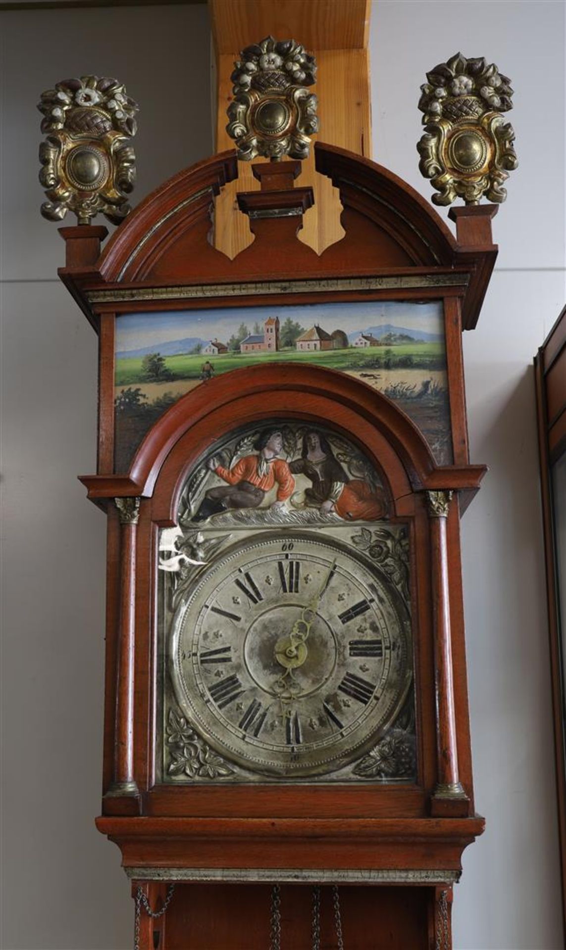 A Groningen model tail clock, 19th century. - Bild 2 aus 2