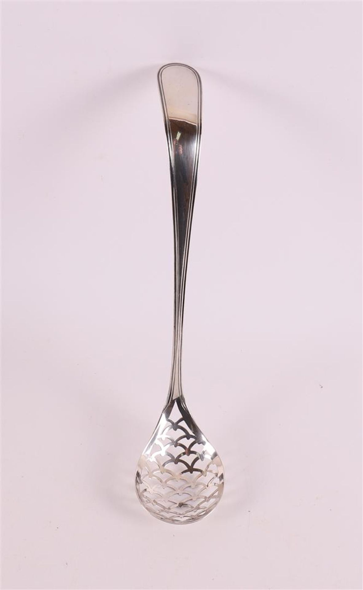 A silver egg spoon, J. Boon, Schoonhoven, year letter 1888.