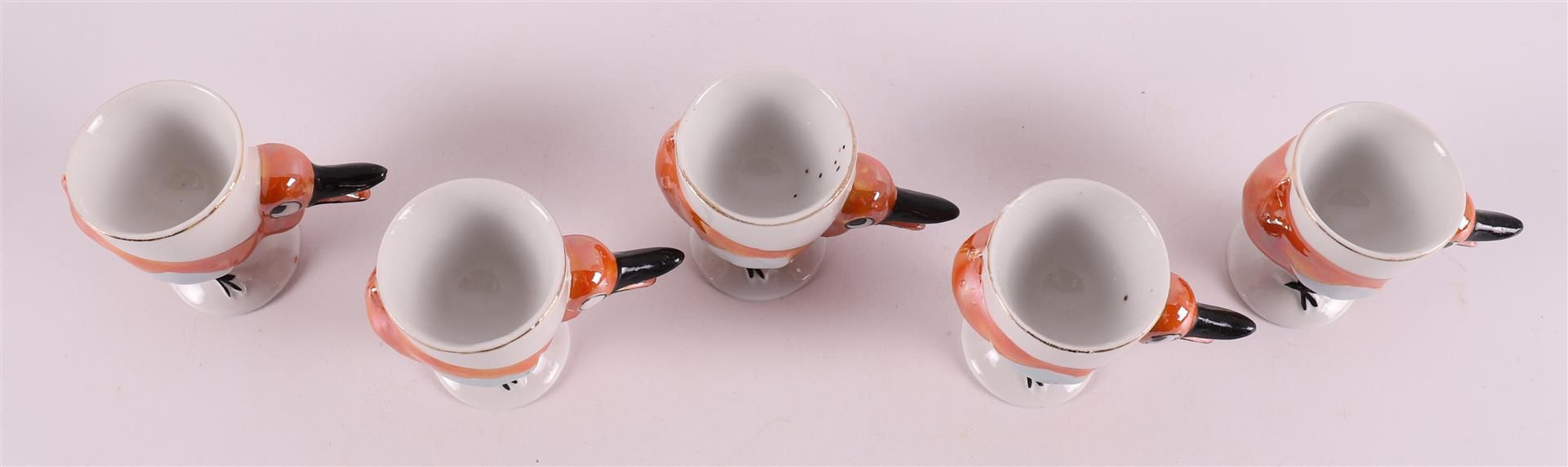 A series of five vintage porcelain design egg cups, mid-20th century. - Bild 3 aus 4