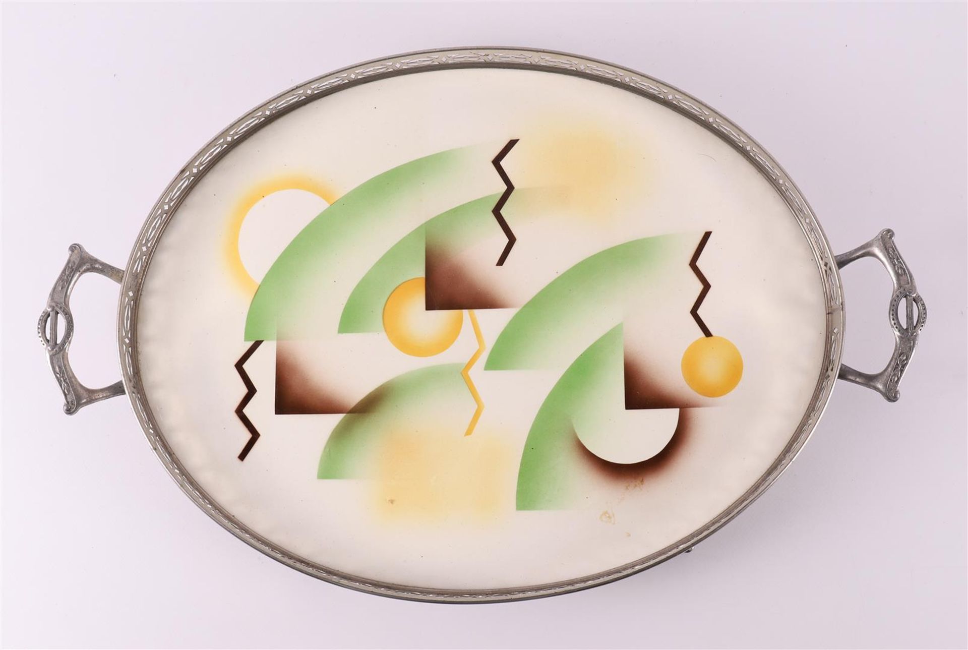 An oval Art Deco earthenware salver, Germany, around 1920. - Image 2 of 8