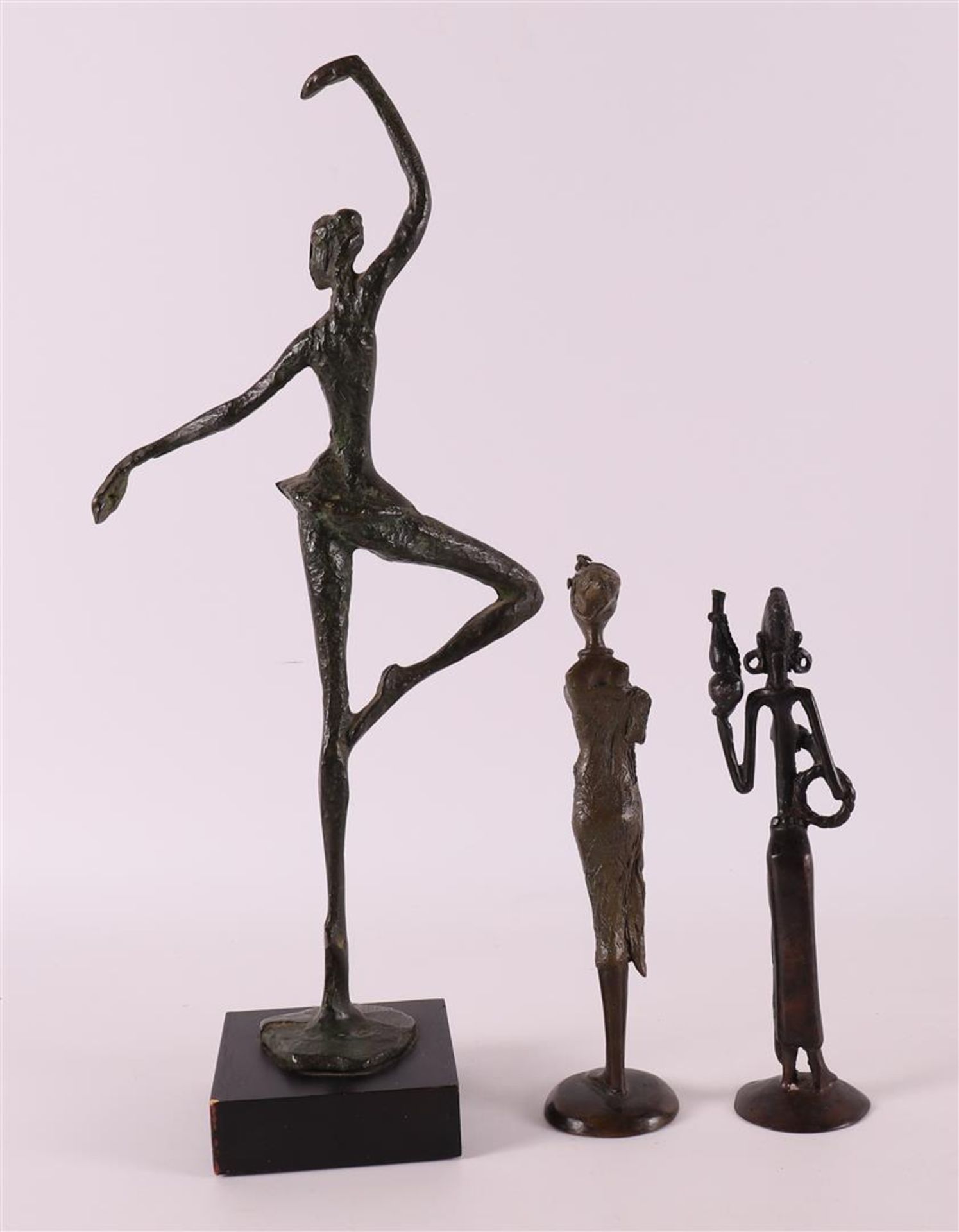 Three various bronzes including a dancer, 20th century. - Image 3 of 5