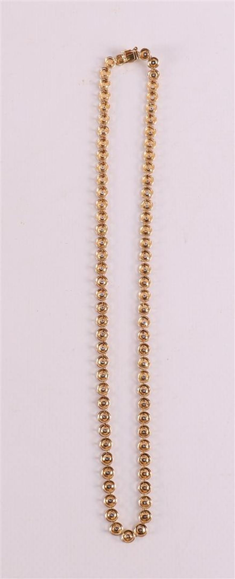 An 18 kt gold Riviera necklace with 78 diamonds. - Image 2 of 4