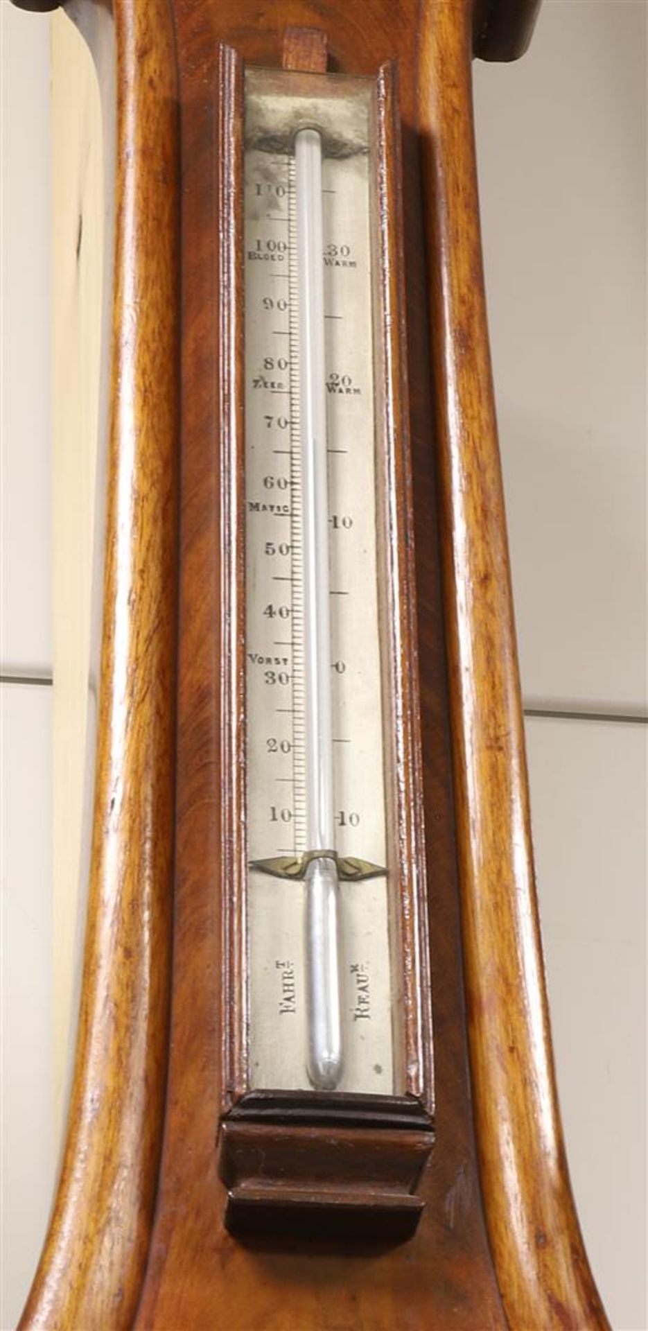 A banjo barometer/thermometer, 1st quarter of the 19th century. - Bild 3 aus 3