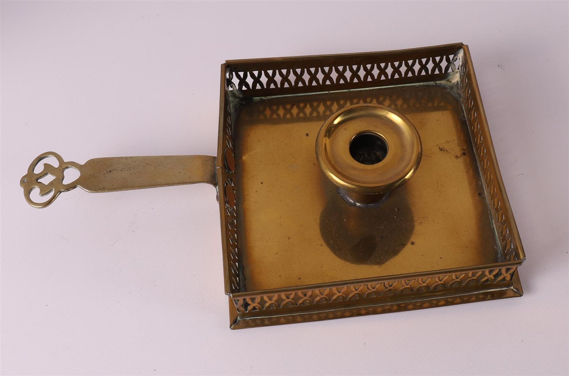 Two various brass sconces and a tap jug, 18th/19th century. - Image 3 of 7