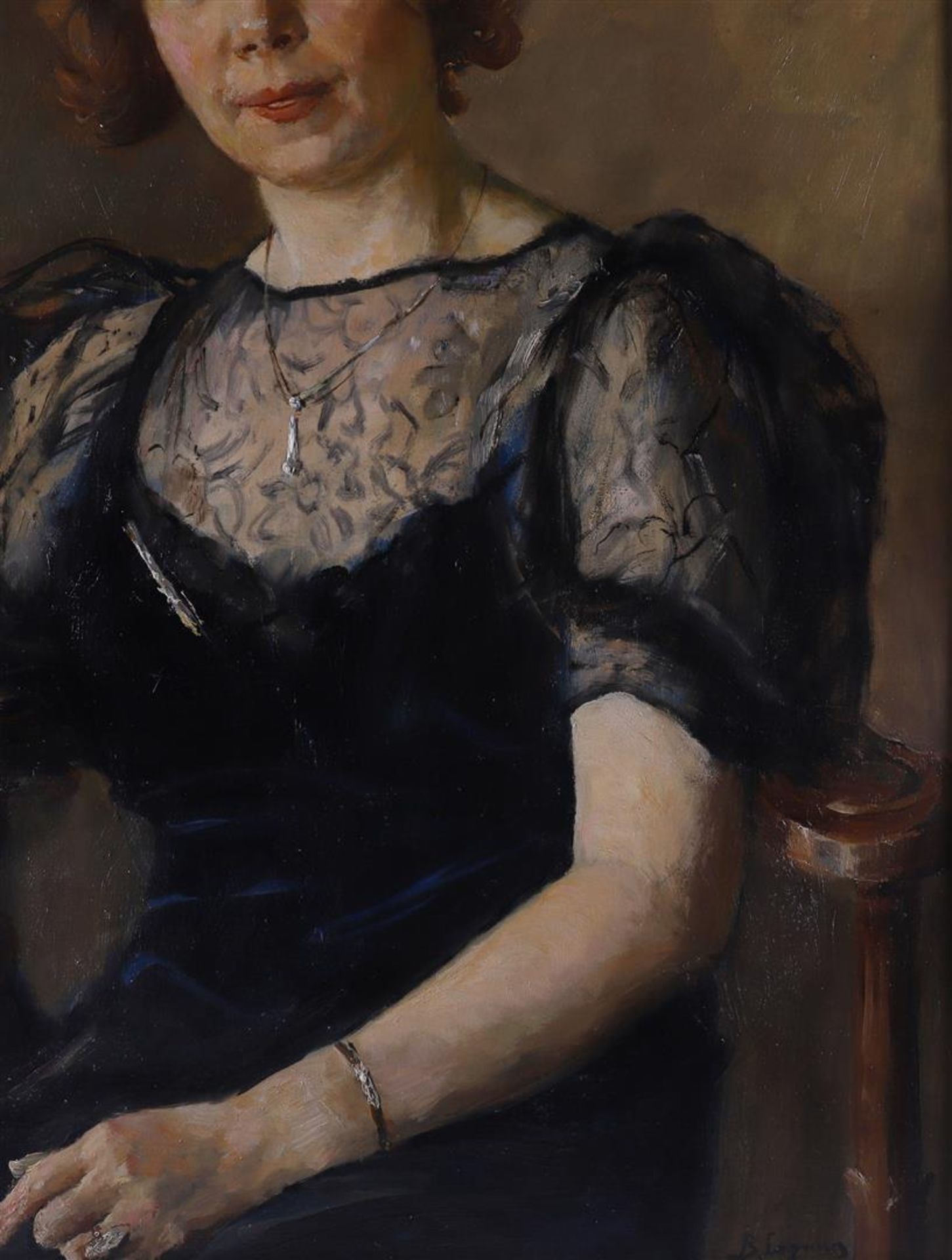 Lopez de Leao, Baruch Laguna (Amsterdam 1864-1943) 'Portrait of a lady', - Image 8 of 9