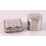 A second grade 835/1000 silver lodderein box, 19th century.