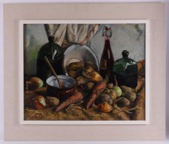 Masseus, Edward * (Rotterdam 1917-2004) 'Still life with bottles'