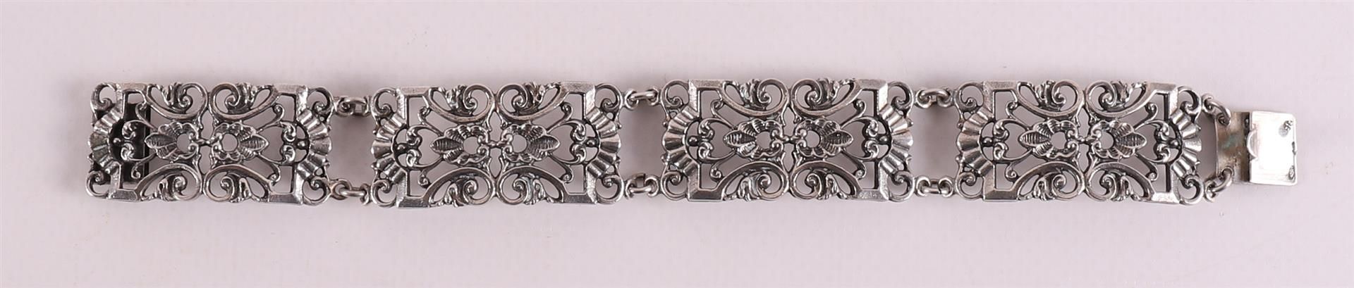 An ajourned second grade 835/1000 silver link bracelet. - Image 2 of 3