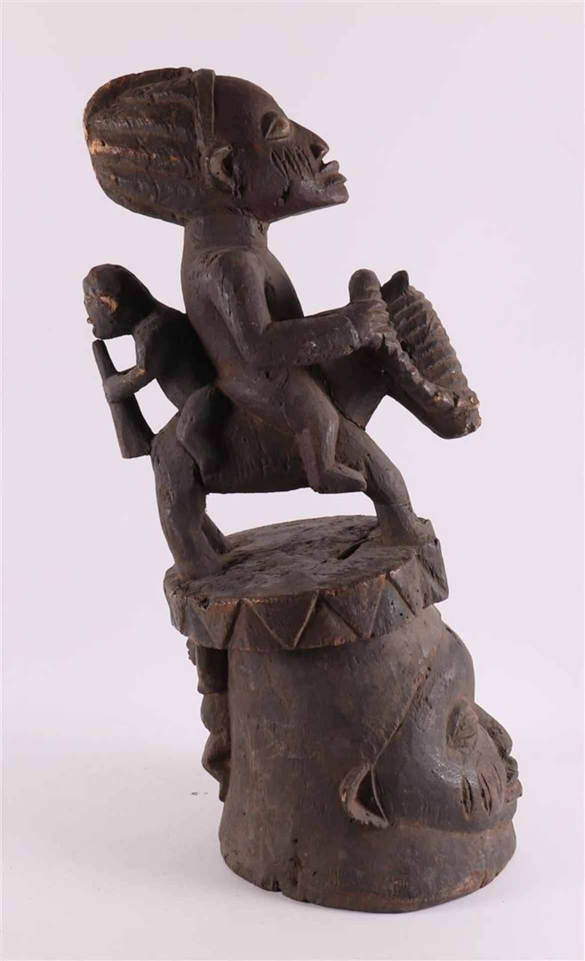 A stabbed 'Epa-mask', Yoruba, Nigeria, Africa, 20th century - Image 3 of 4