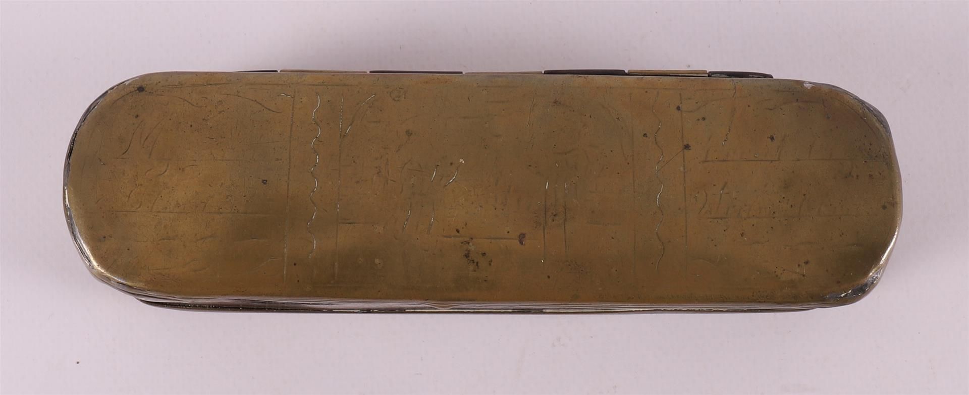 Two various brass tobacco boxes, 18th century. - Image 7 of 9