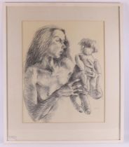 Kuik, Dirkje (Utrecht 1929-2008) 'Mother with child',