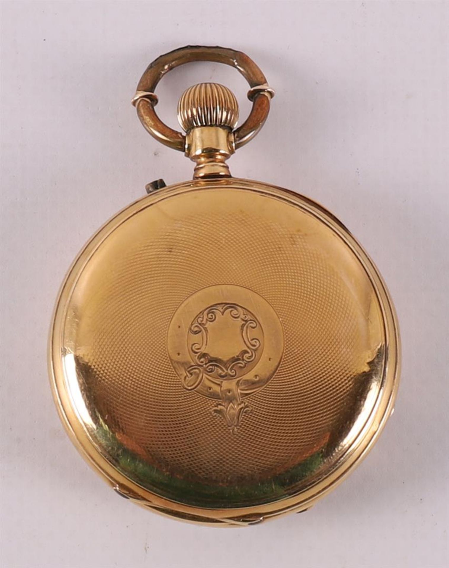 A Remontoir men's vest pocket watch in 18 kt gold case, late 19th century - Bild 2 aus 3