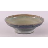 A gray/green glazed earthenware bowl, Chris Lanooy