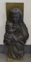 A sandstone sculpture of Mary with child, Southern Netherlands, ca. 1930