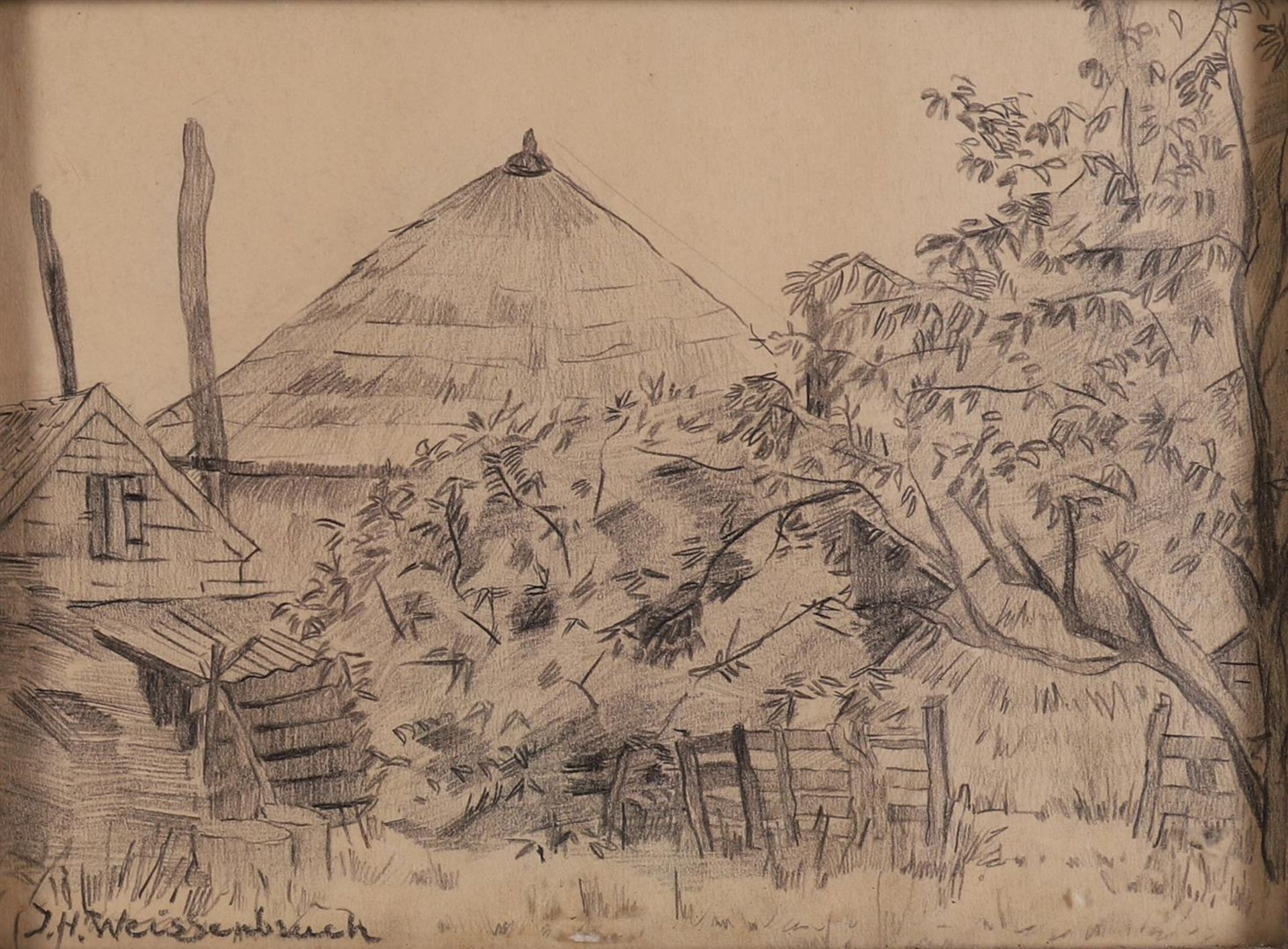Weissenbruch, Hendrik Johannes(JH) (1824-1903) 'View of a farmhouse' - Bild 2 aus 3