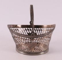 A second grade 835/1000 ajourned silver boat-shaped chocolate basket, 19th centu