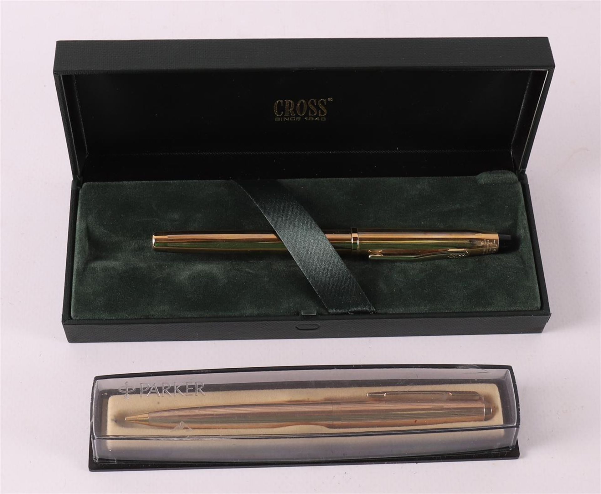 A Cross fountain pen with 10KT Rolled Gold jacket + Parker ballpoint pen - Bild 3 aus 3