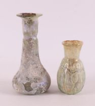 Two various Roman glass vases, 2nd - 4th century.
