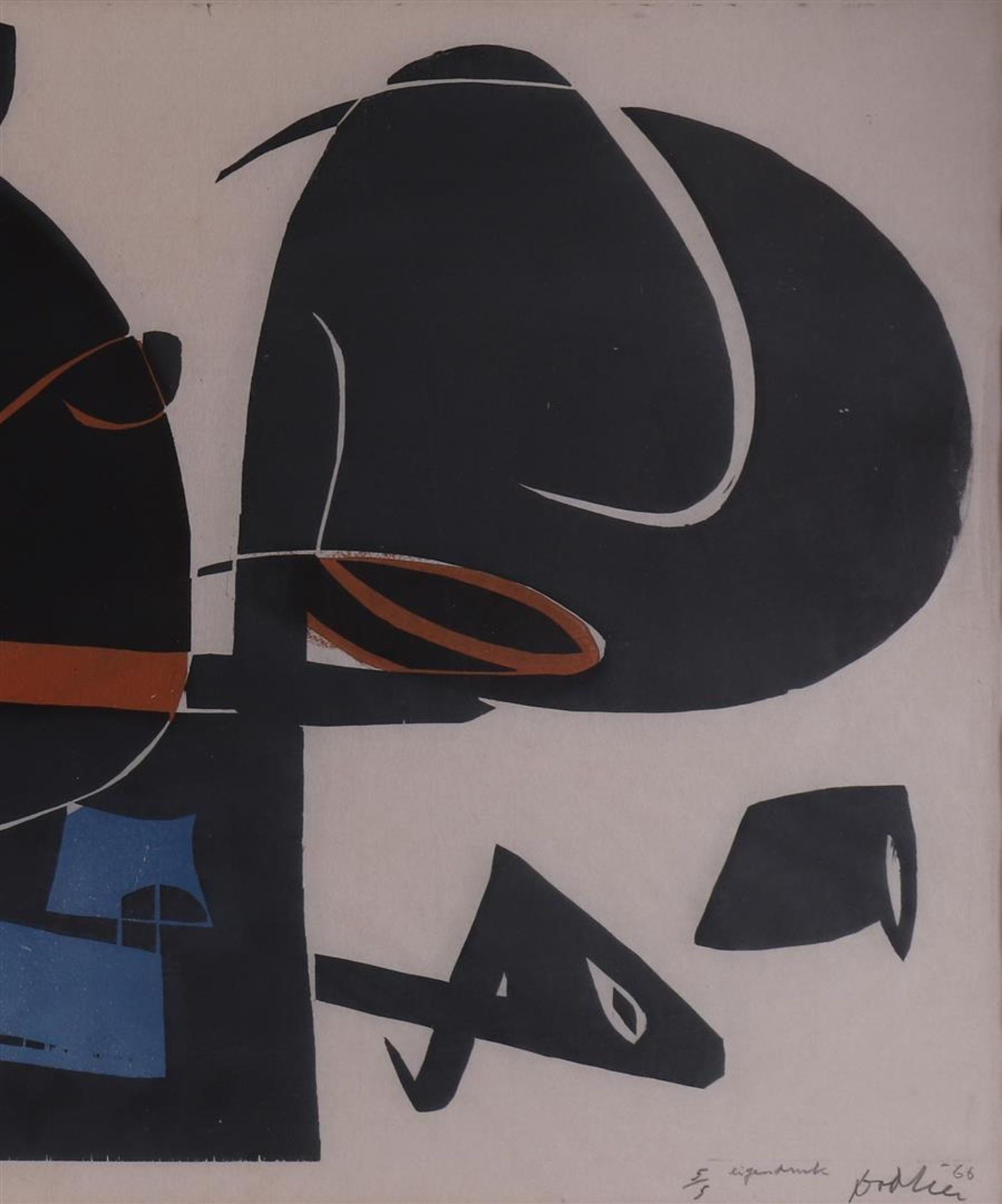 Zee van der, Jan (Leeuwarden 1898-1988) 'Composition', - Image 3 of 4