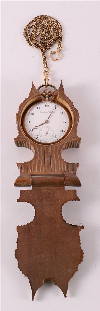 A men's vest pocket watch in gold case, International Watch Co. -Schaffhausen, - Image 3 of 7