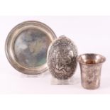 A lot of various silver, including a bottle holder, 19th/20th century.
