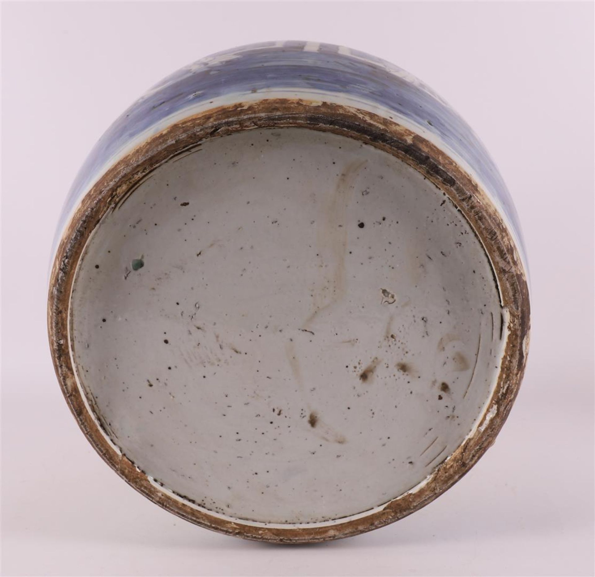 A blue/white porcelain ginger jar with lid, China, 19th century. - Bild 8 aus 12
