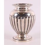 A silver baluster-shaped Empire vase on stand ring, early 19th century