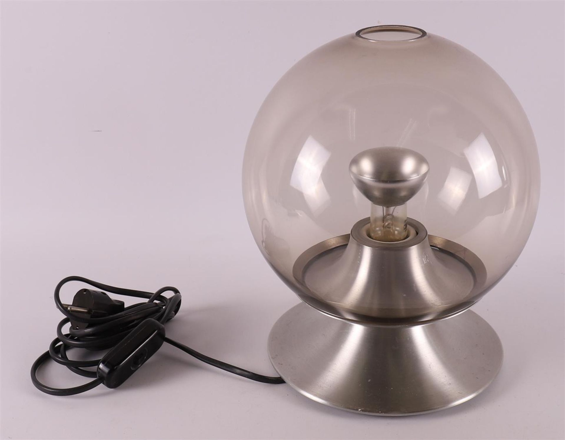 A vintage Raak D-2002, 'Dream Island', table lamp with convex glass shade, 1960s