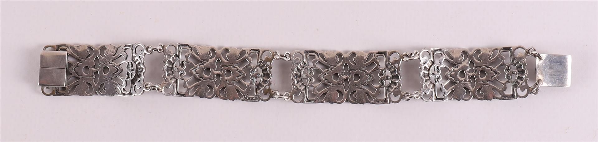 An ajourned second grade 835/1000 silver link bracelet. - Image 3 of 3