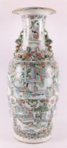 A porcelain baluster-shaped famille verte vase, China, 19th century.
