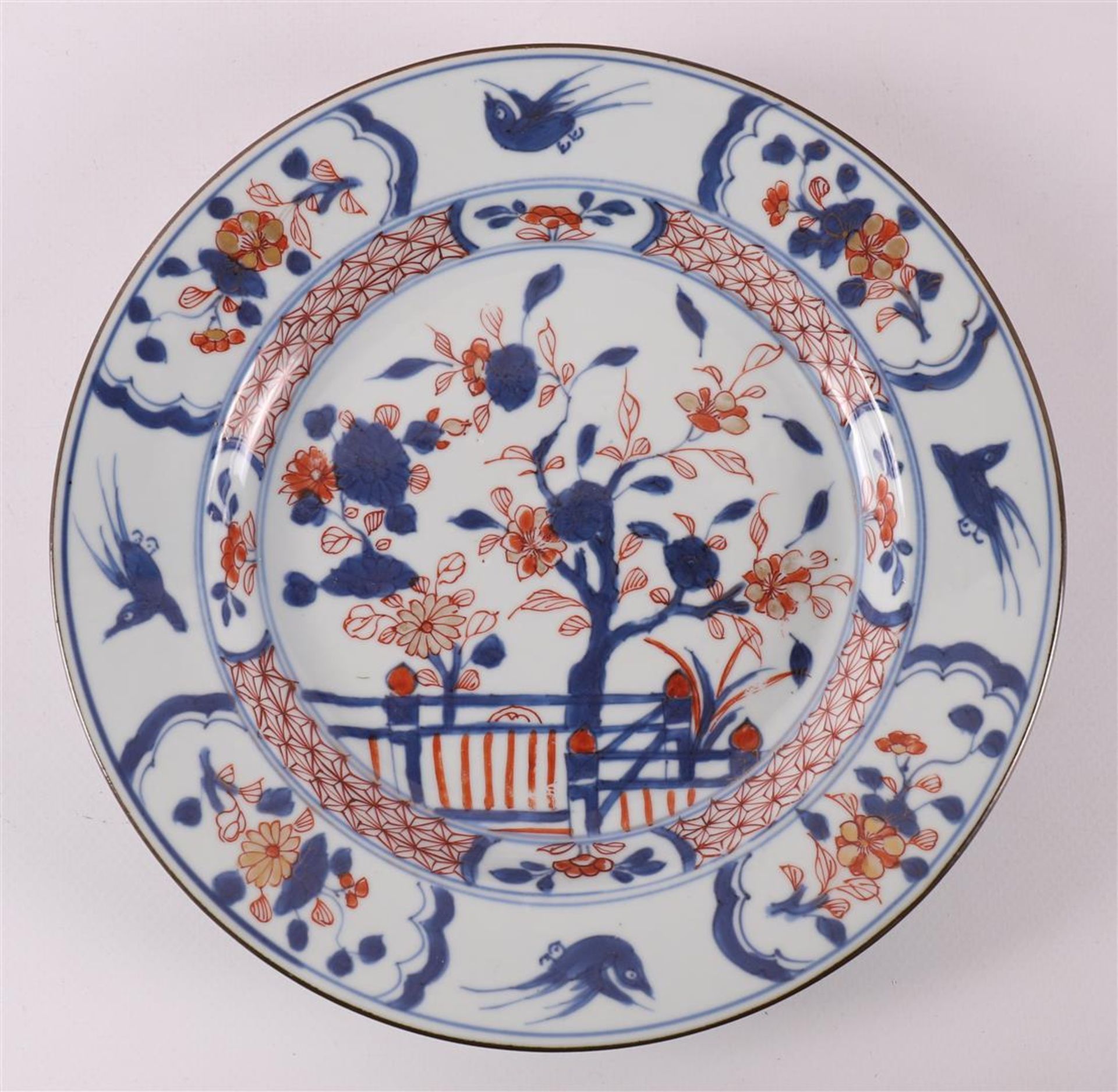 Three various porcelain Chinese Imari plates, China, including Qianlong, 18th ce - Image 2 of 7