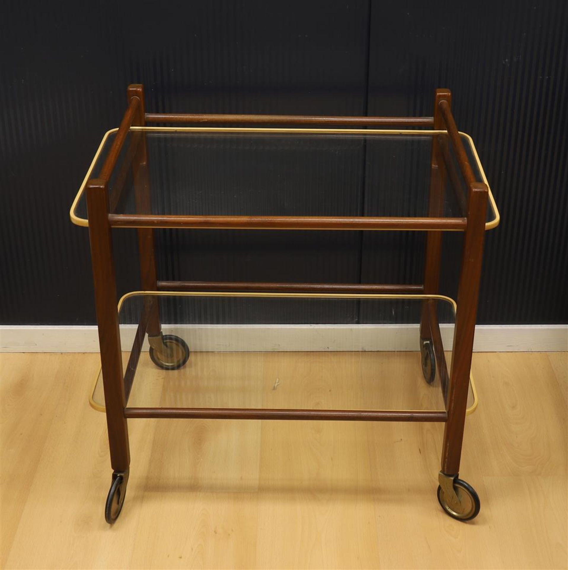 A teak serving trolley, design: Cees Braakman for Pastoe, 1950s.