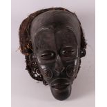 A carved wooden mask, Chokwe tribe, Africa, 2nd half of the 20th century.