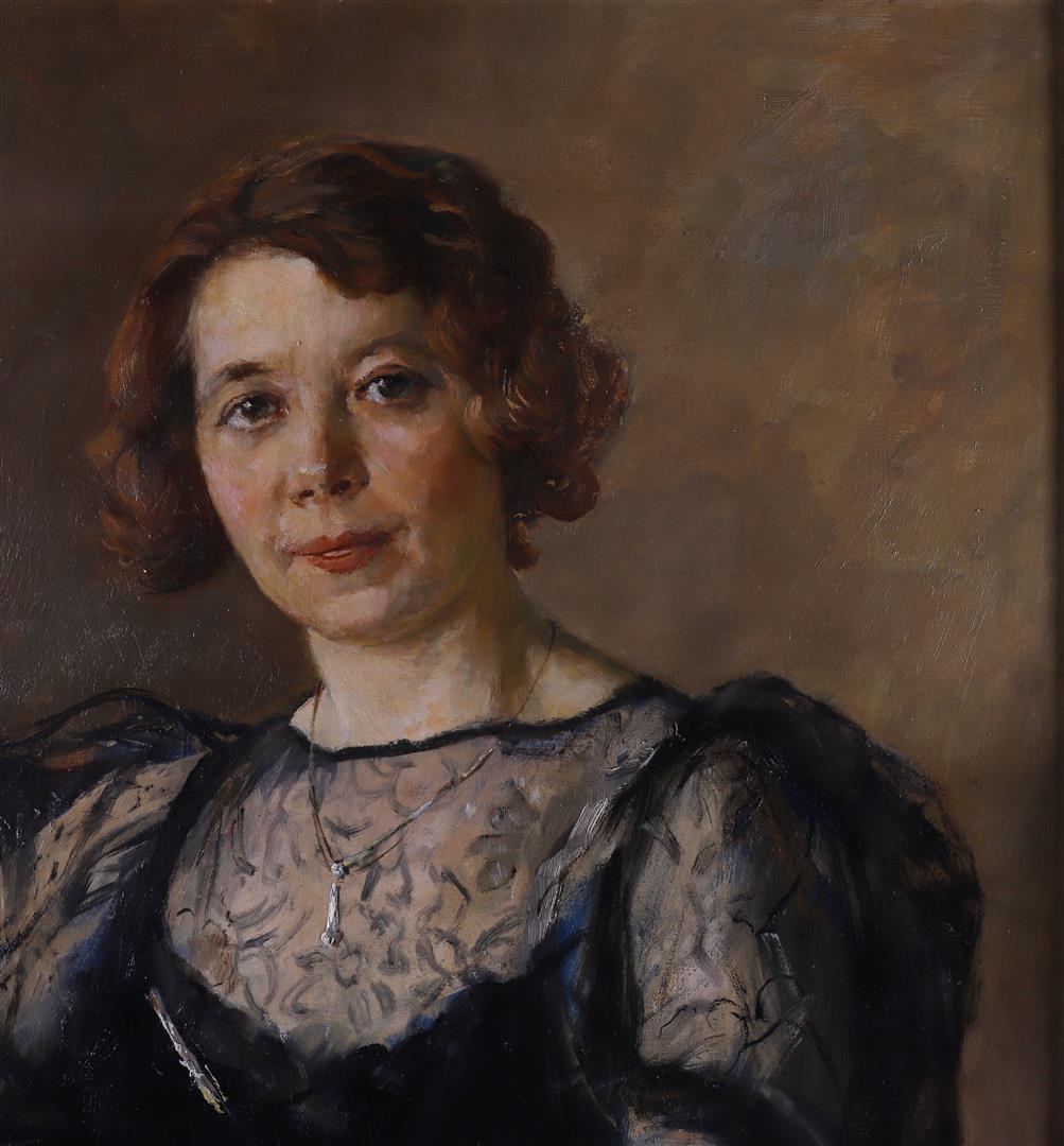 Lopez de Leao, Baruch Laguna (Amsterdam 1864-1943) 'Portrait of a lady', - Image 6 of 9