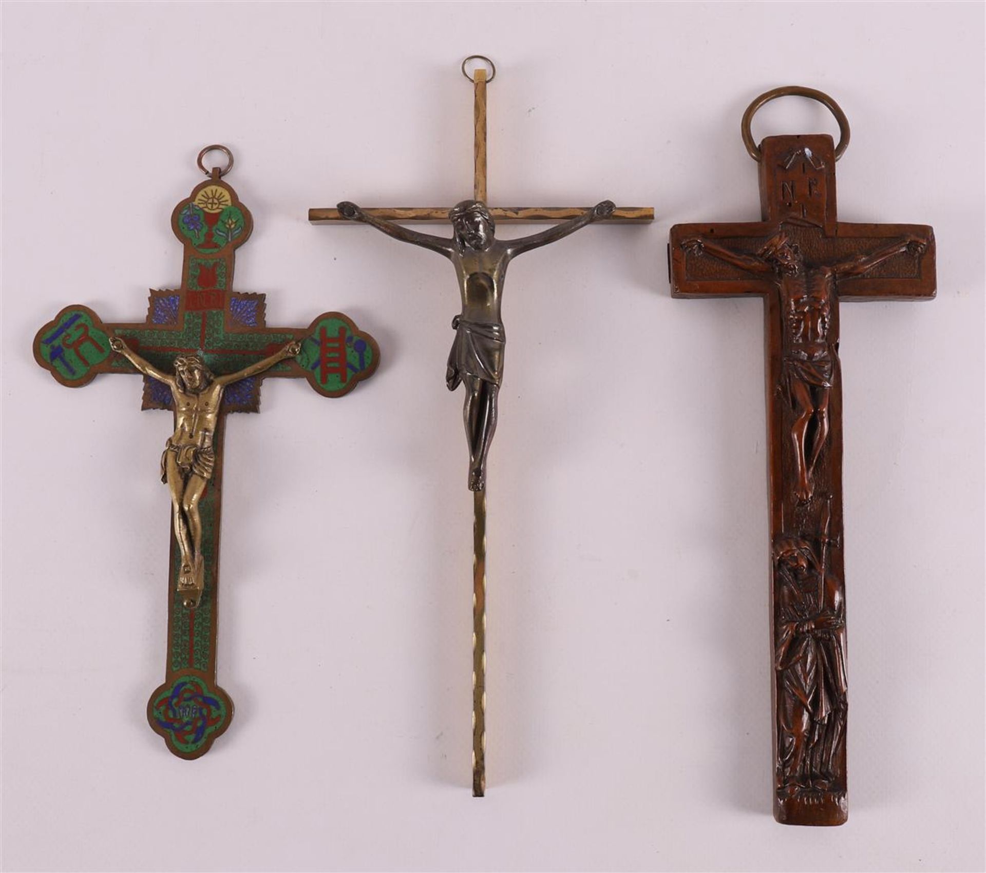 Three various Corpus Christi on cross, 19th/20th century.