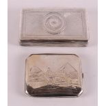 A second grade 835/1000 silver tobacco box, year letter 1831.