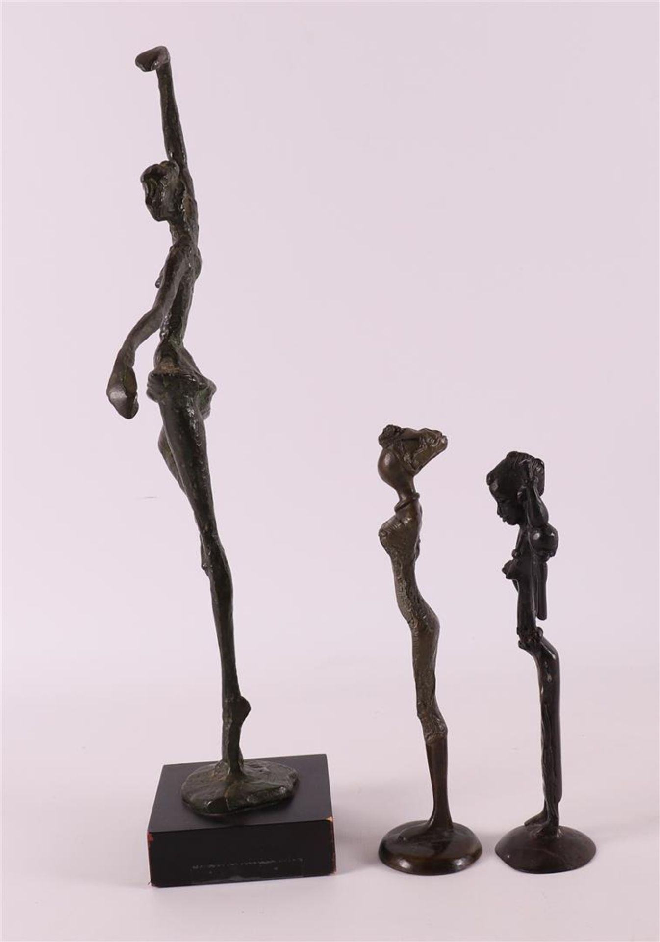 Three various bronzes including a dancer, 20th century. - Image 4 of 5