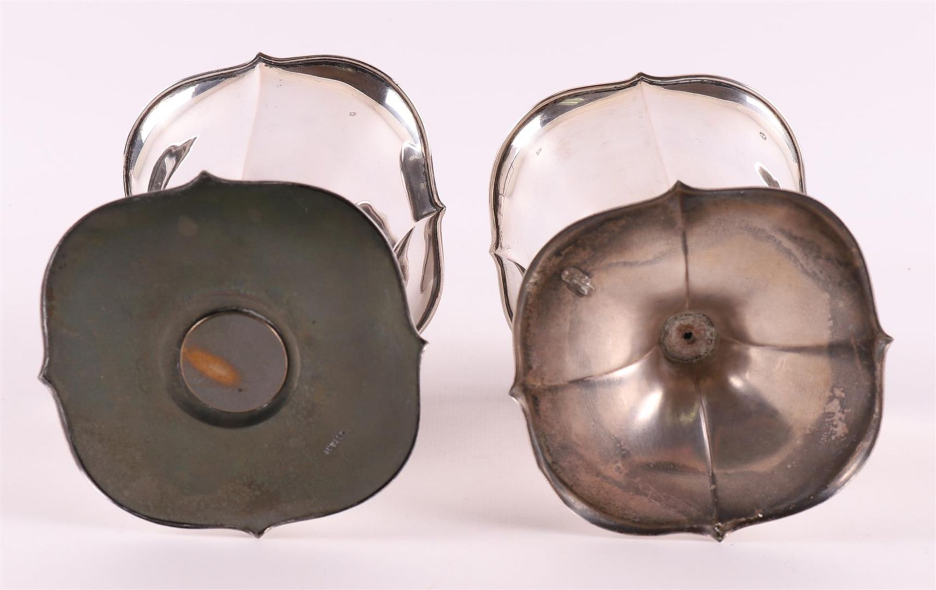 A pair of second grade 835/1000 silver vases, including year letter 1929. - Image 3 of 7