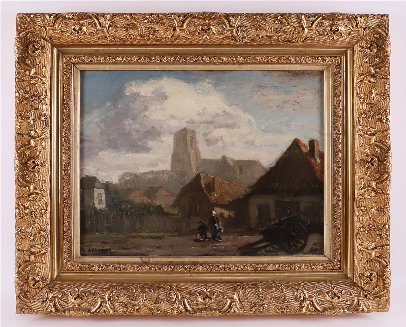Koning, Arnold Hendrik (1860-1945) 'View of Elburg',