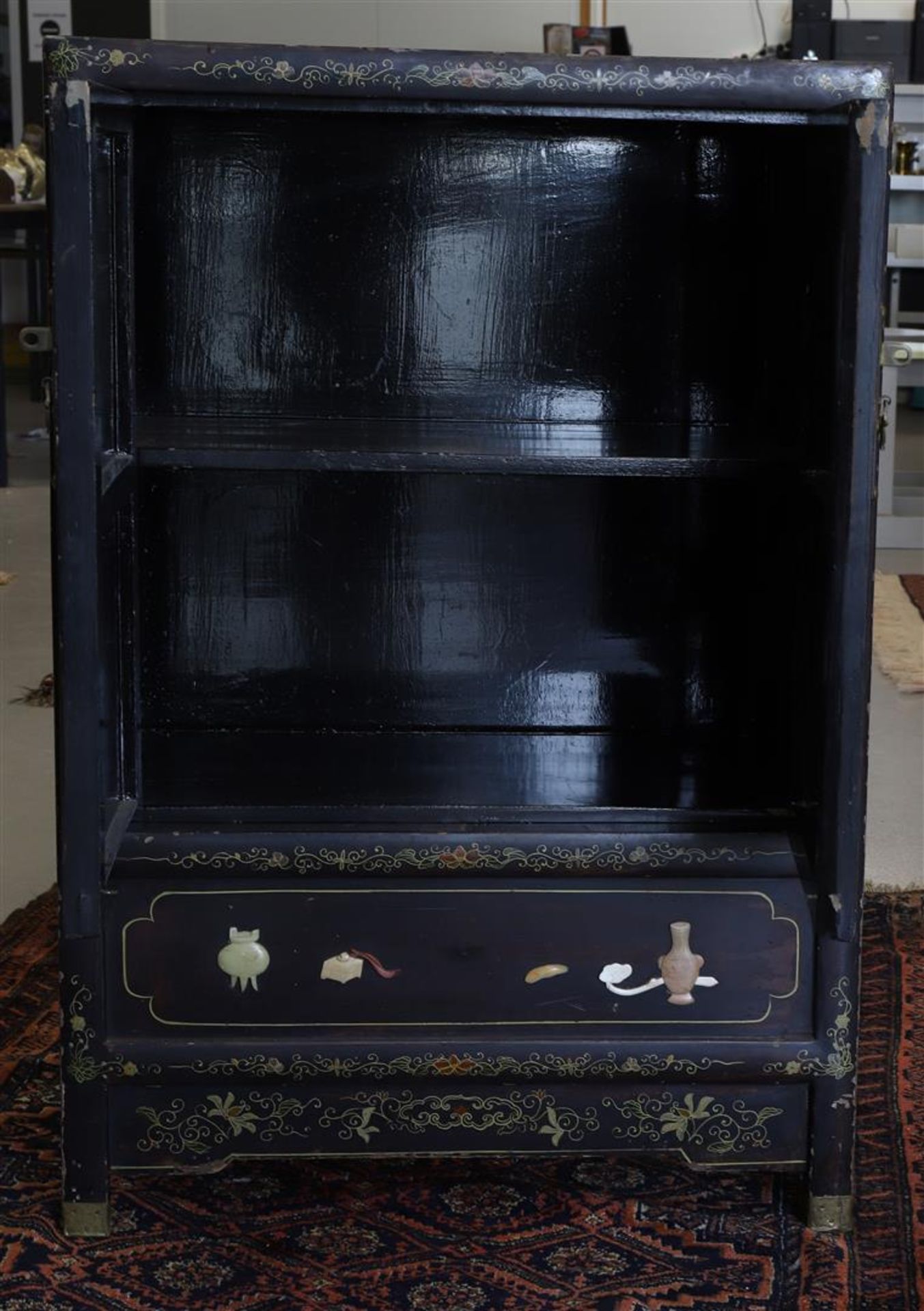 A black lacquer cabinet, China, 20th century. - Image 4 of 4