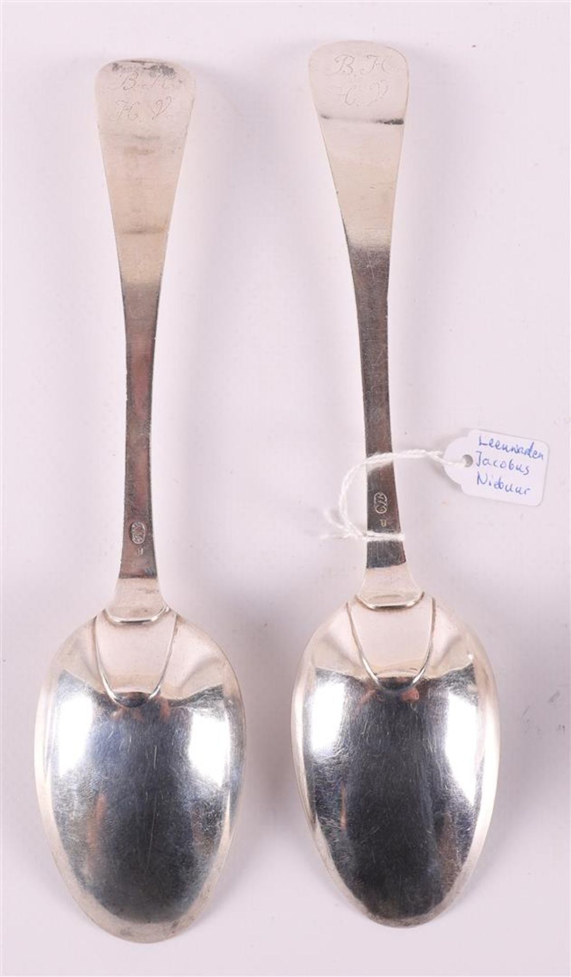 Four first grade content 925/1000 silver spoons, Friesland, Leeuwarden, - Image 5 of 7