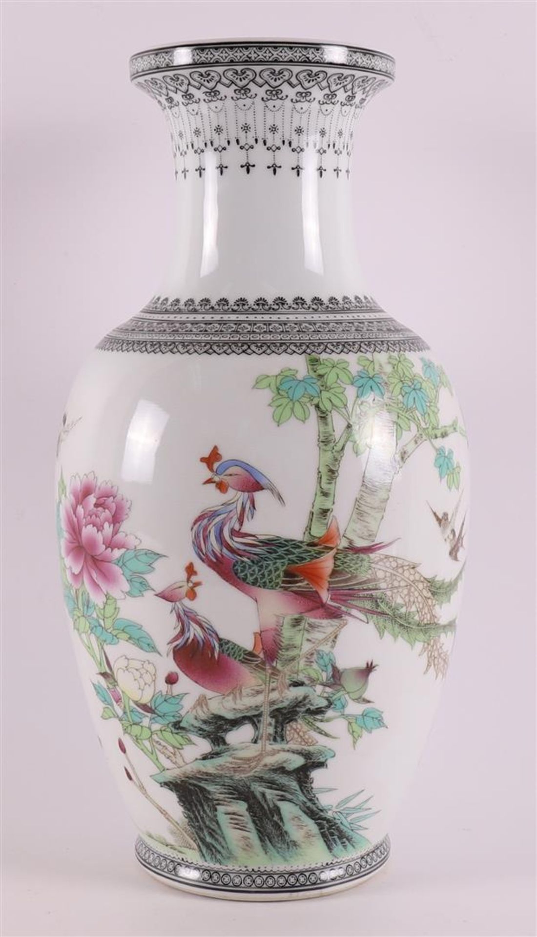A baluster-shaped porcelain vase, China, Republic, 20th century.