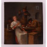 European school 19th century 'Cafe scene with pipe smokers',
